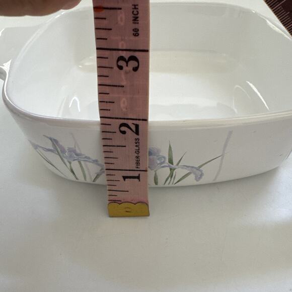 VINTAGE 2 Corning Ware Shadow Iris Casserole Dish A-1-B NO Lid 1 & 1.5 Liter MCM - Picture 10 of 15